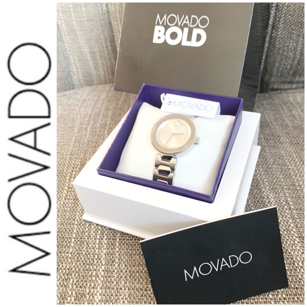 SOLD stunning authentic MOVADO Bold watch silver - Picture 3 of 8